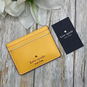 Kate Spade Leather Madison Small Slim Card Holder Wallet Bag Purse